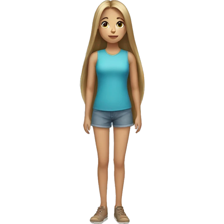 Girl with long hair  emoji