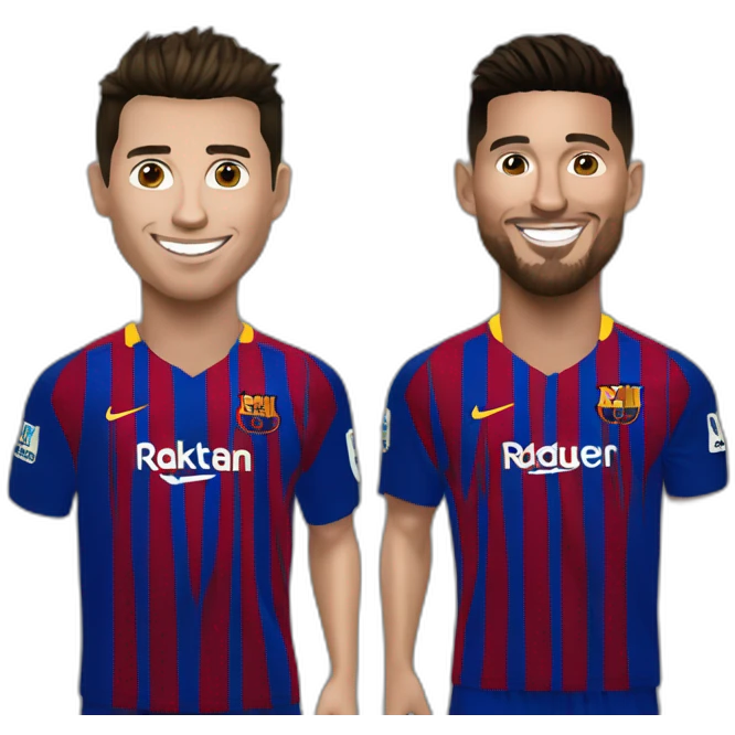 Ronaldo avec Messi emoji