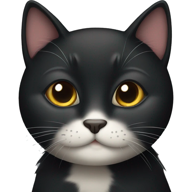 cuddly black cat emoji