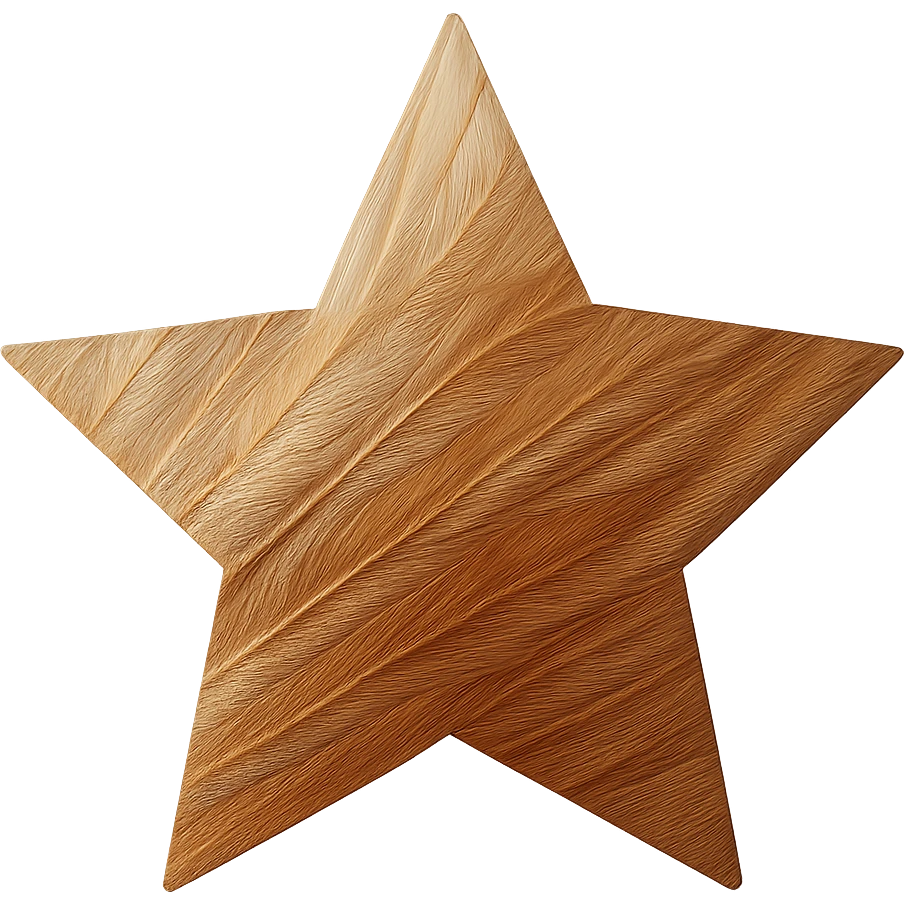 star with a feather texture emoji