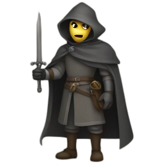 medieval evil spy in the act of infiltrating emoji