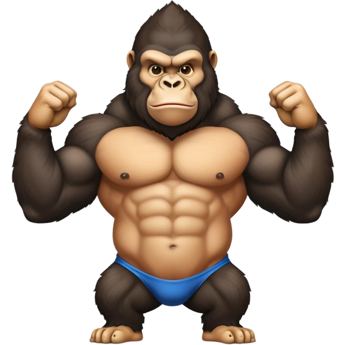 Bodybuilder gorilla emoji