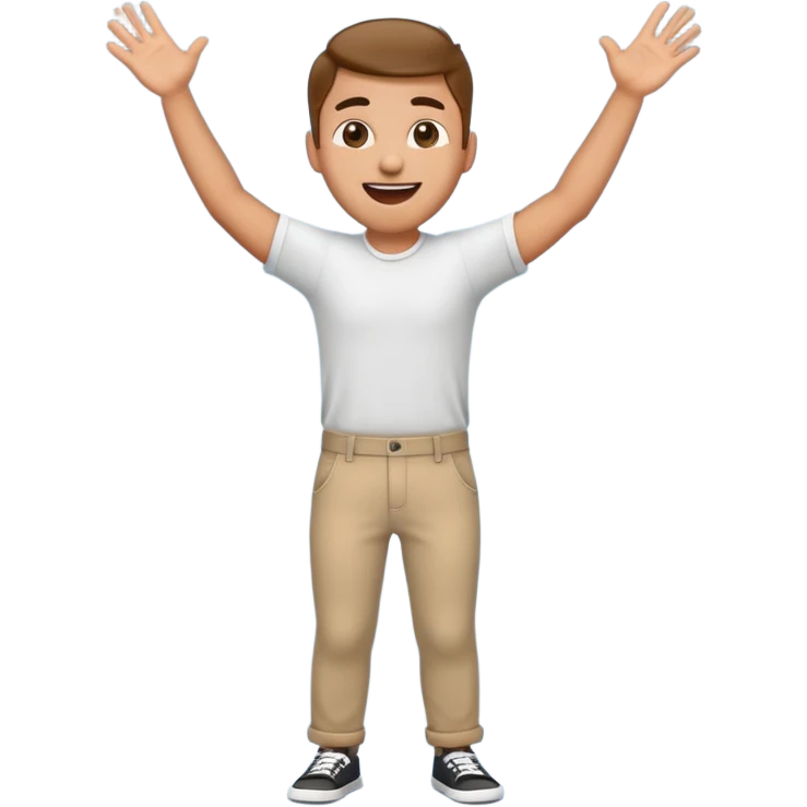 Guy emoji with hands up and out saying why with his pants by his ankles emoji