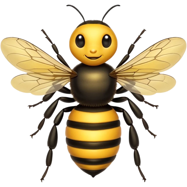 Bee dark  emoji