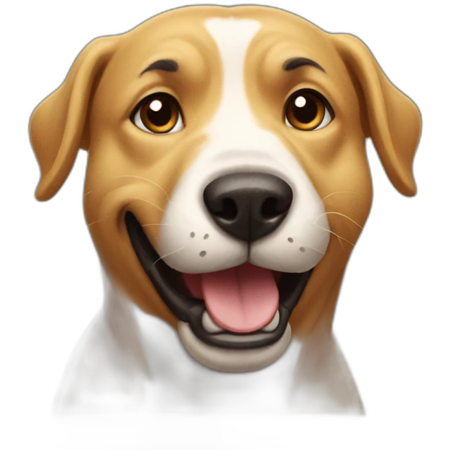 smiley barking emoji