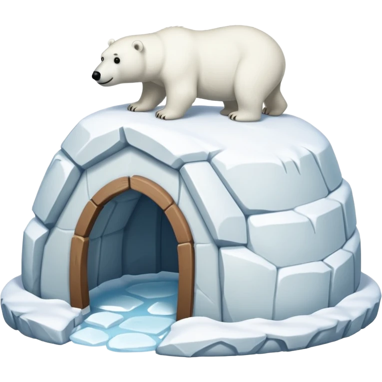 polar bear huts with out bear emoji