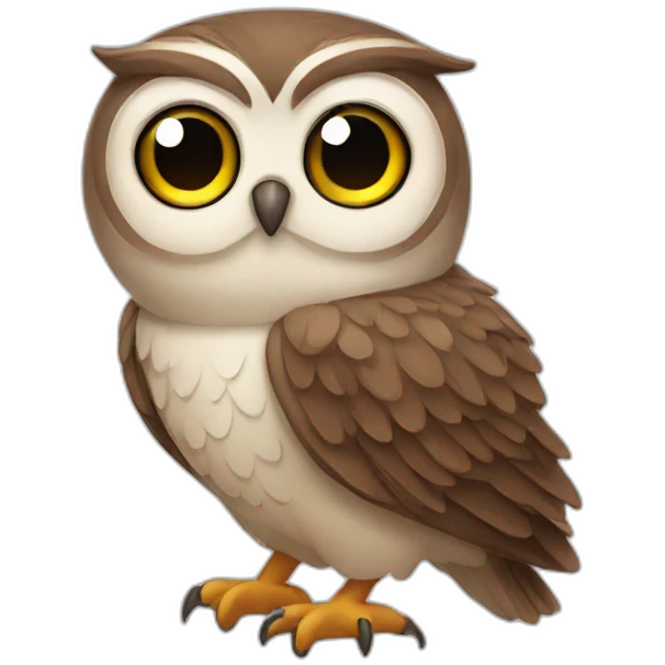 Cute owl emoji