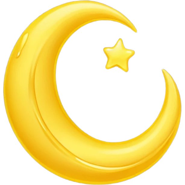 Mealting waning crescent moon make it without face and in yellow coliur emoji