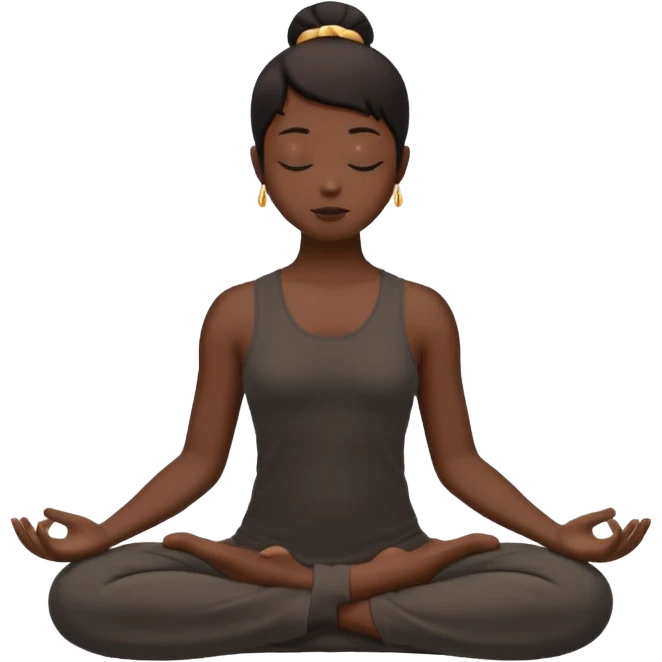 silhouette sitting in meditation pose emoji