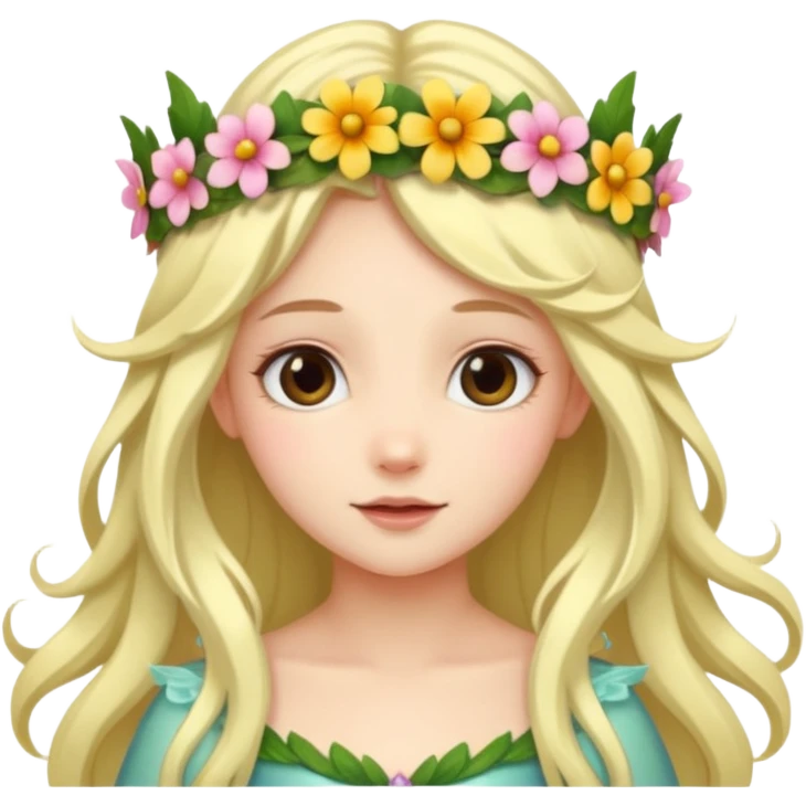 Fairy with Flower Crown emoji