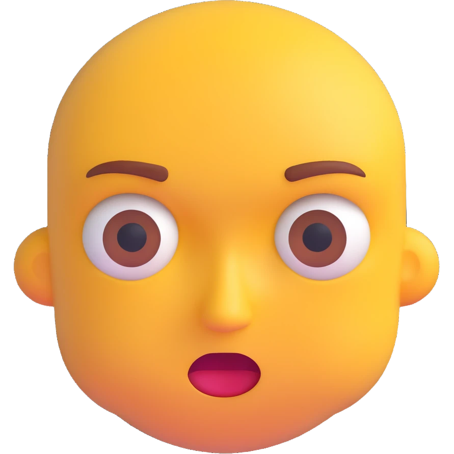 judgemental side eye, expressive face, 3d emoji style emoji