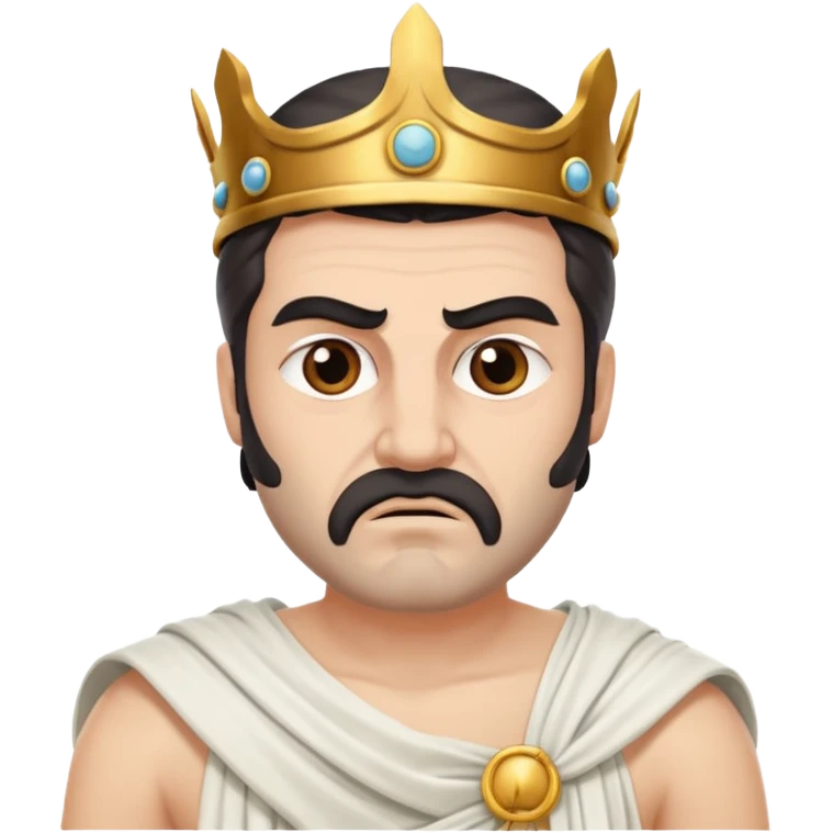evil ancient greek king with toga emoji
