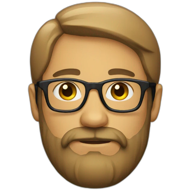 man with beard and glasses emoji