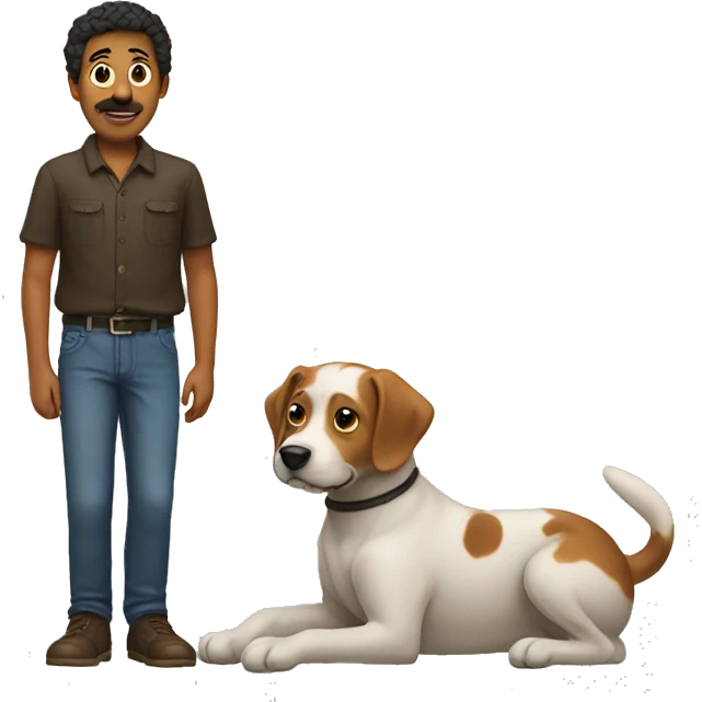 a human with a dog tail emoji