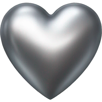 Metallic heart emoji