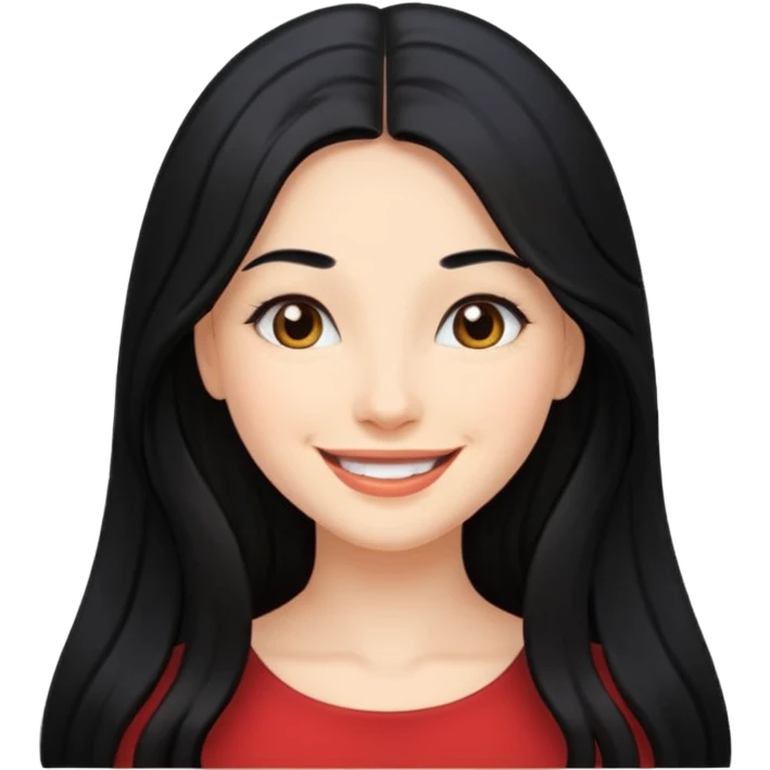 beautiful lady with long black hair emoji