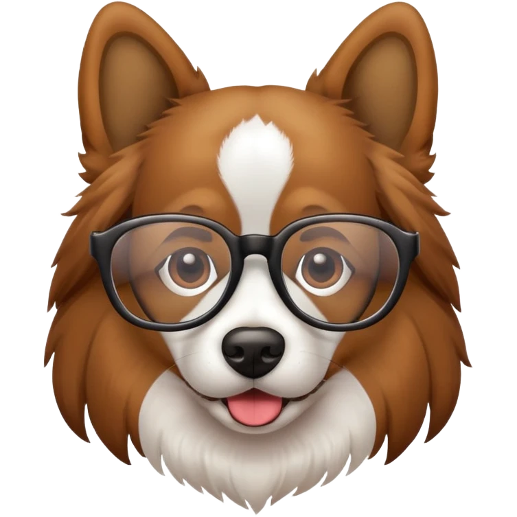 Perro con gafas emoji