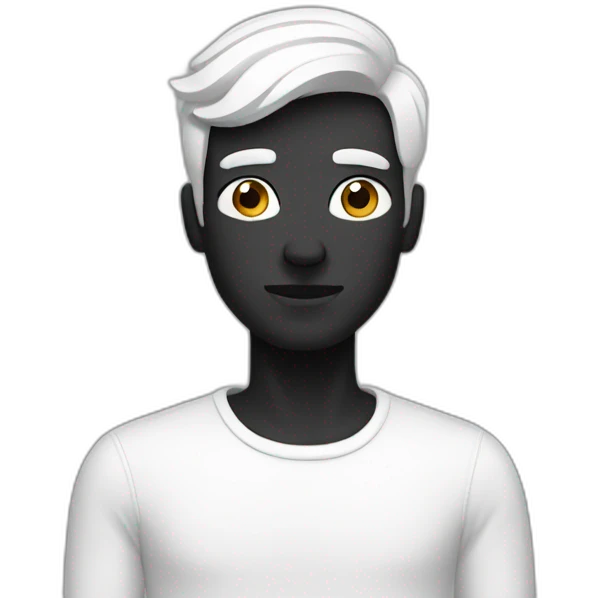 homme blanc qui est sur un homme noir emoji