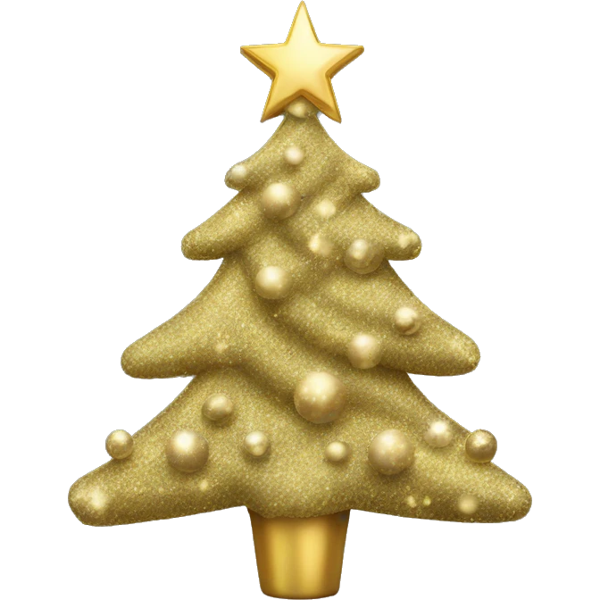 christmas tree gold decorated  emoji