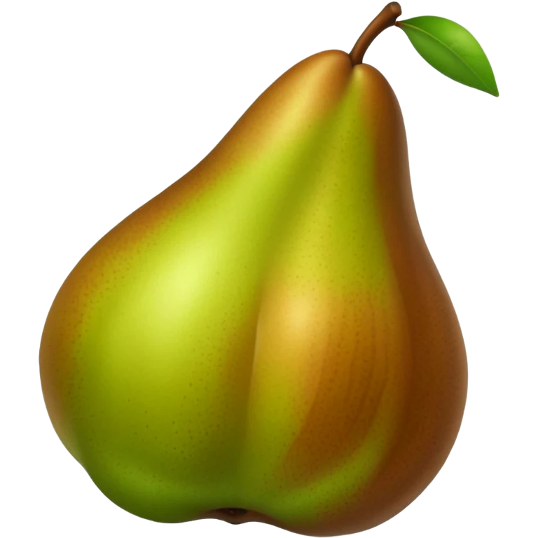 long slim brown green pear emoji