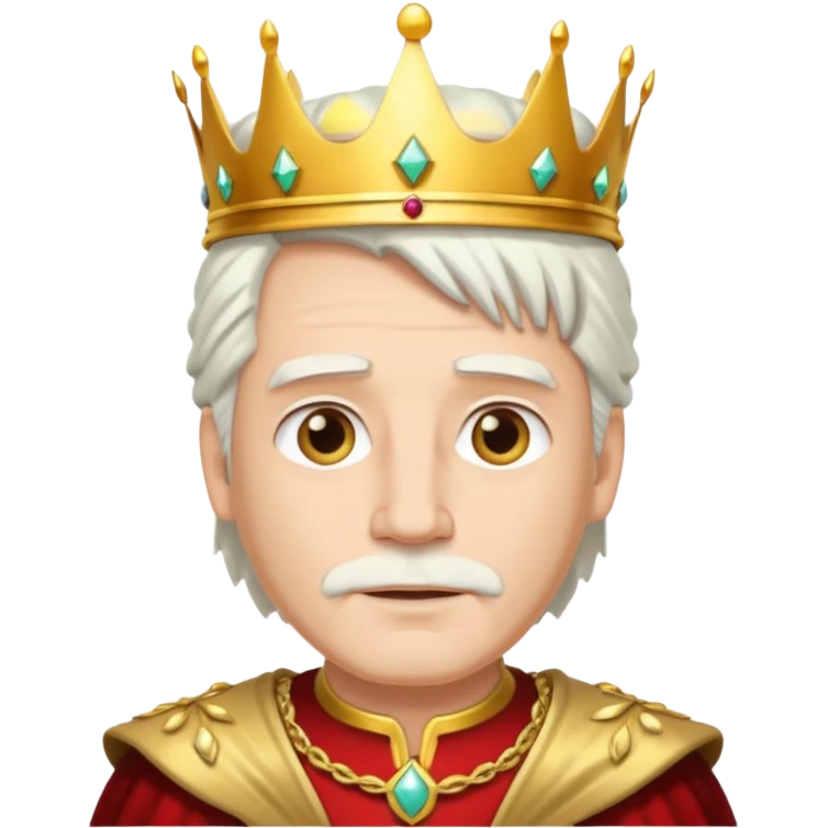 king with white haired emoji