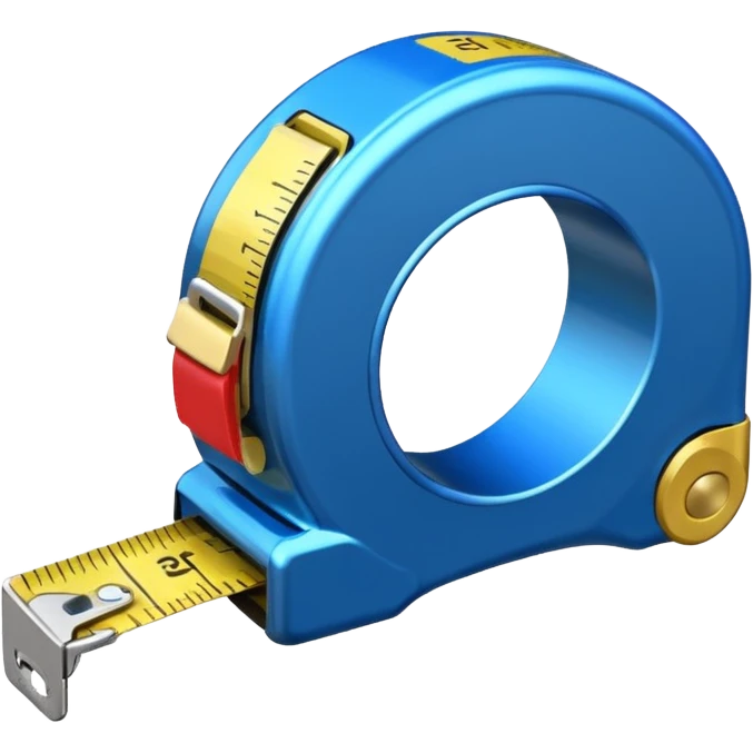 blue tape measure emoji