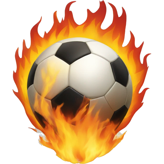 soccer ball on fire  emoji