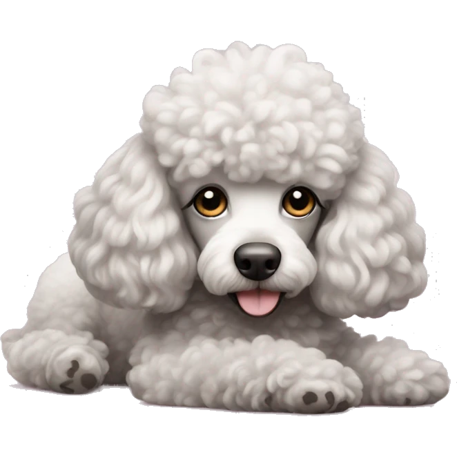 poodle lying down emoji