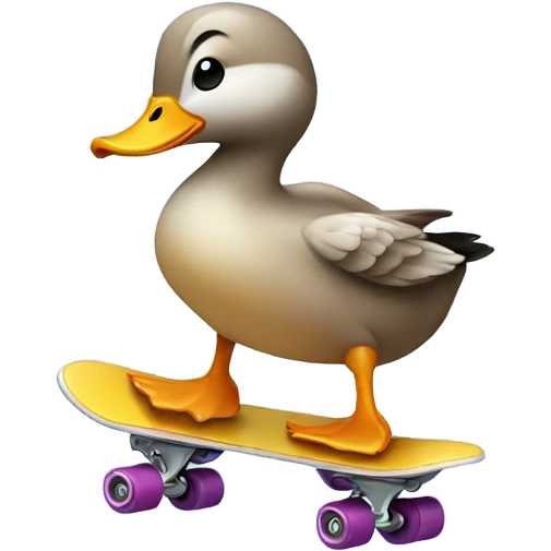 Duck skating  emoji