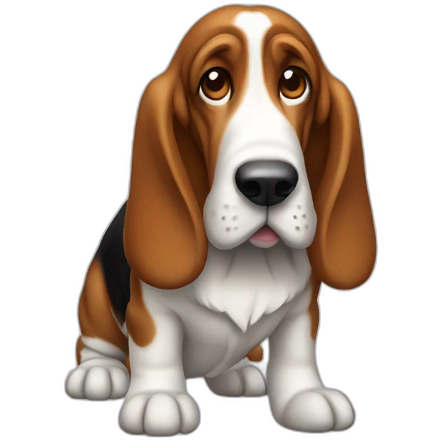 Dog basset hound full-body emoji