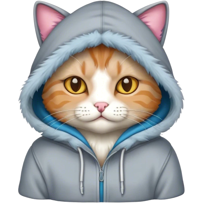 Cat with hoodie emoji