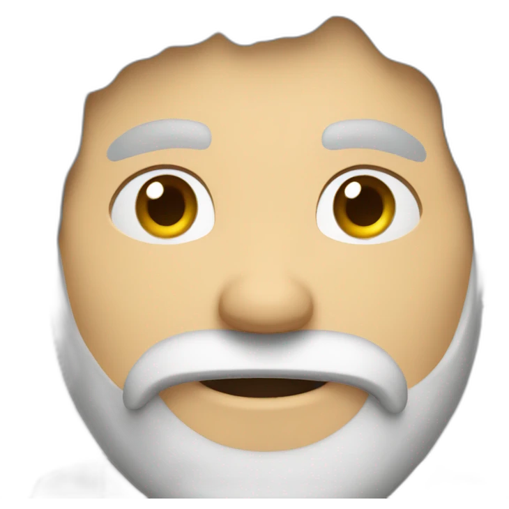 Hyperactive chaotic white guy with brown hair and grey beard. emoji