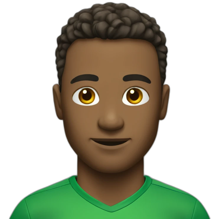 soccer-player-green-shirt-blue-shorts emoji