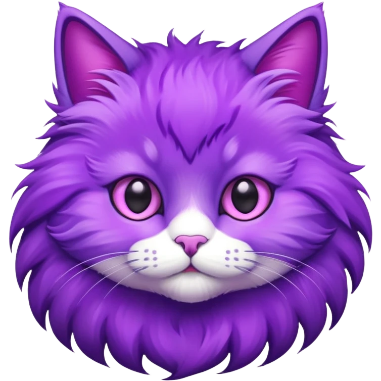 purple cat with bright violet fur emoji