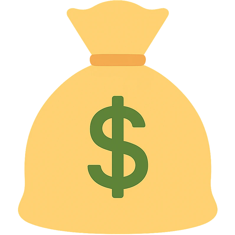 money bag icon, simple, clean, modern style emoji