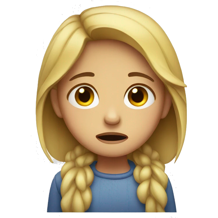 girl crying emoji