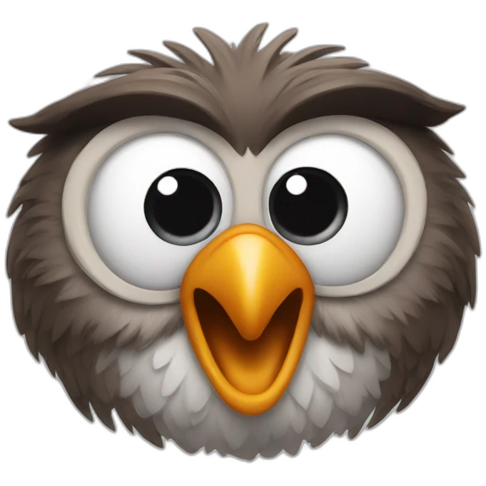 a goofy owl emoji