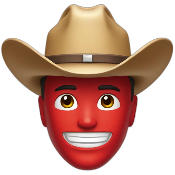 red power ranger with cowboy hat emoji