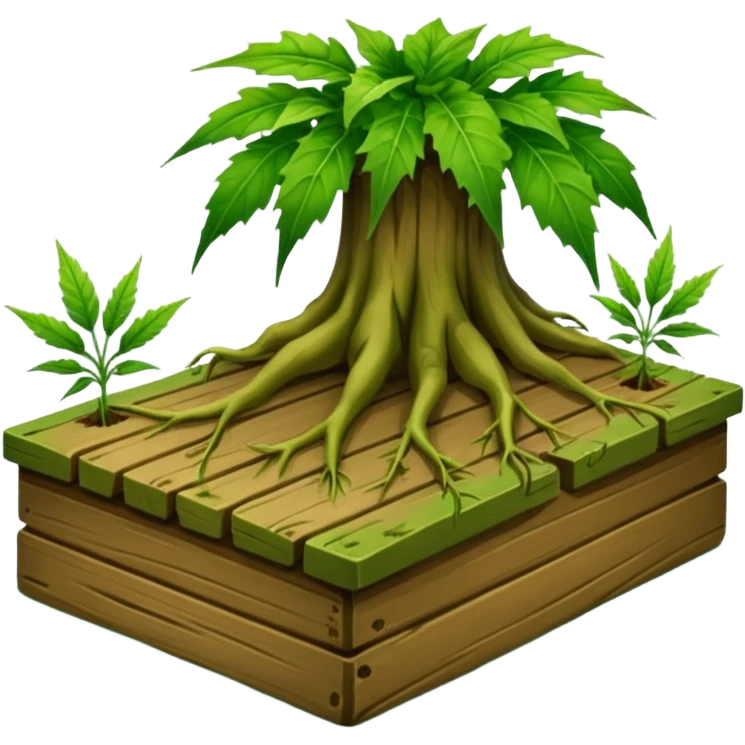 weedy dock with root emoji