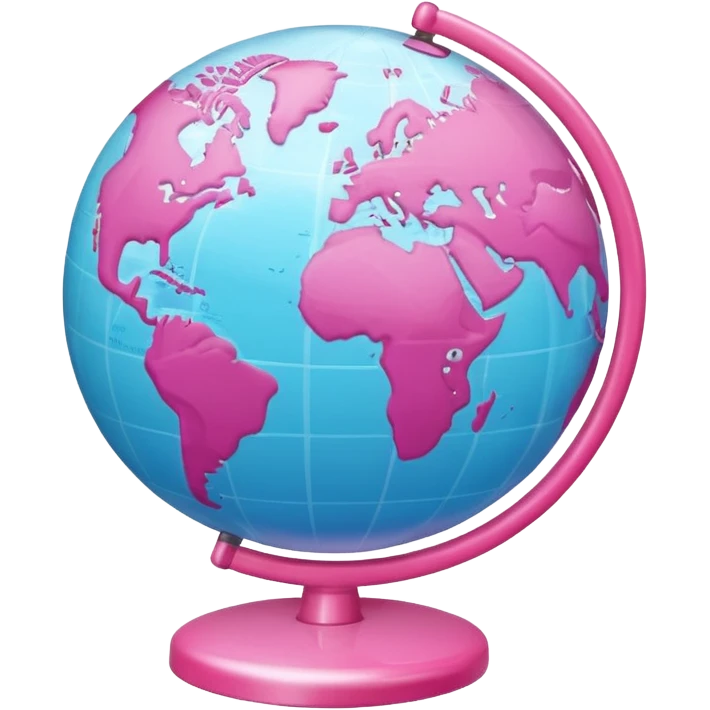 mix light pink dark pink and white girly globe with WWW in big letters under it.
It looks like an internet bar icon. emoji
