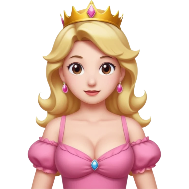 princess peach, paizuri, cock between boobs emoji
