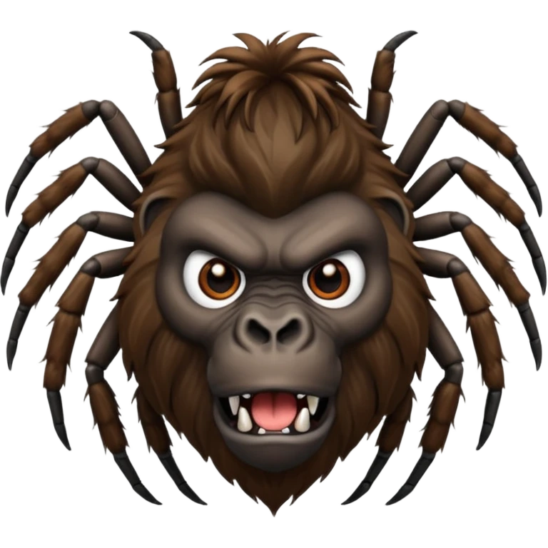 Gorilla head, horse body, spider legs emoji