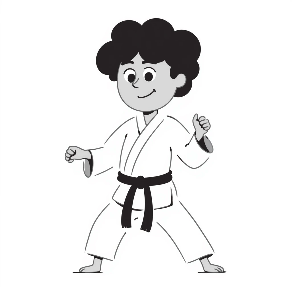 A karate boy emoji