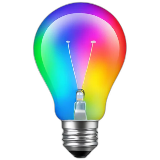 rgb light bulb emoji