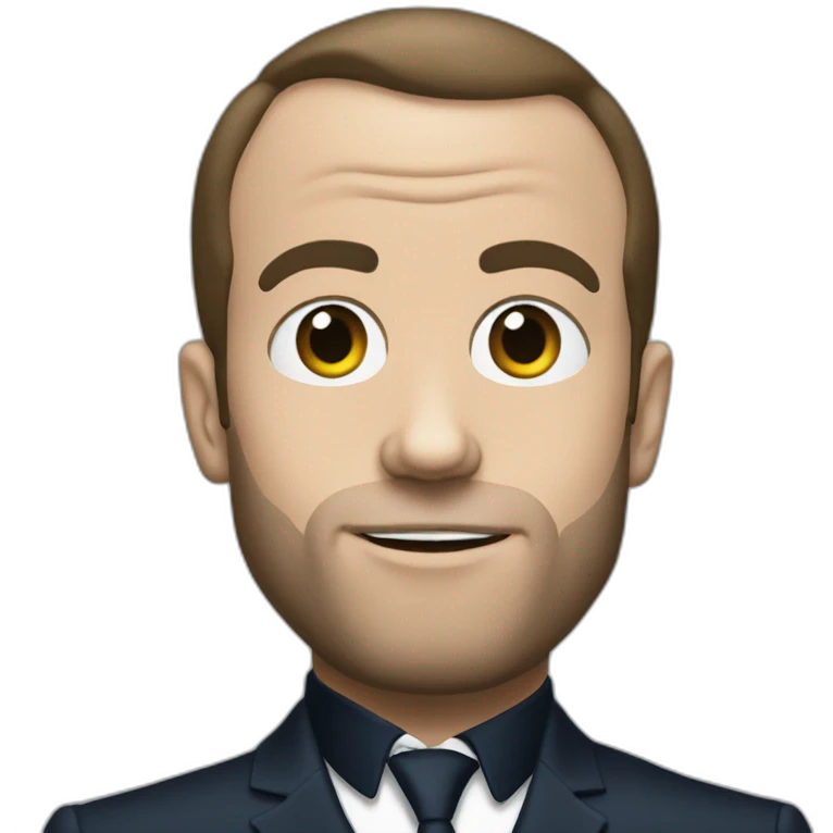 Macron whit mbbape emoji