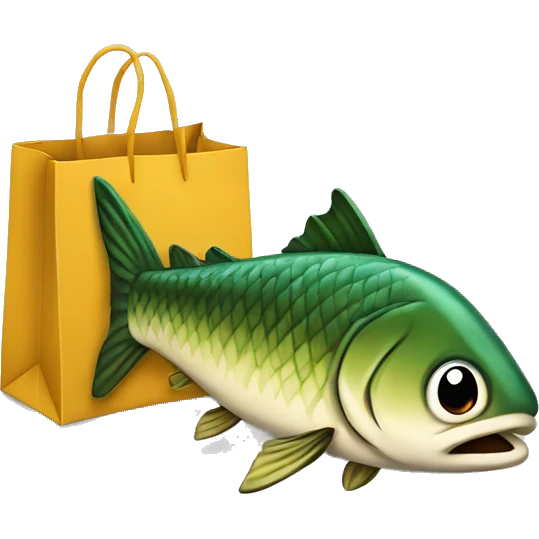 pike with shopping bag emoji