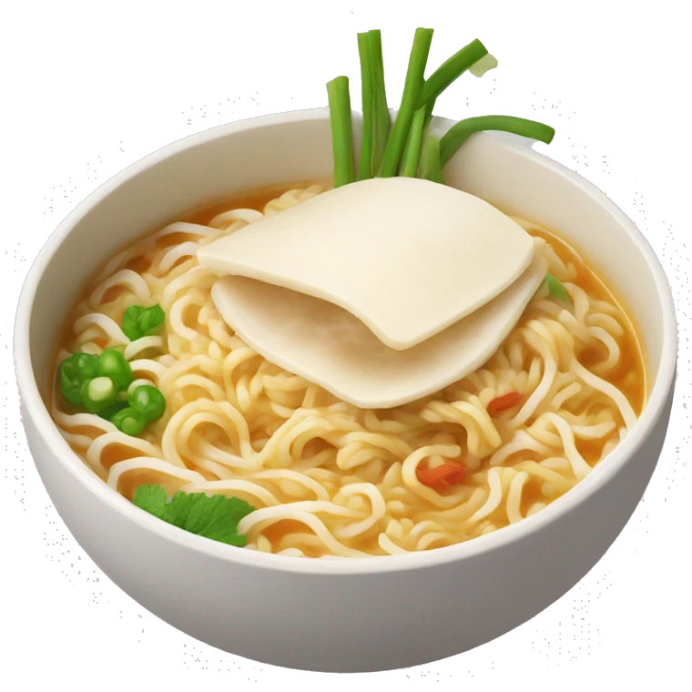 Chat qui mange des ramen emoji
