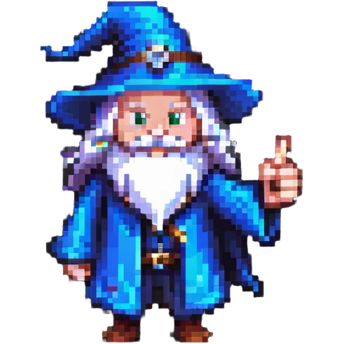 wizard pointing emoji