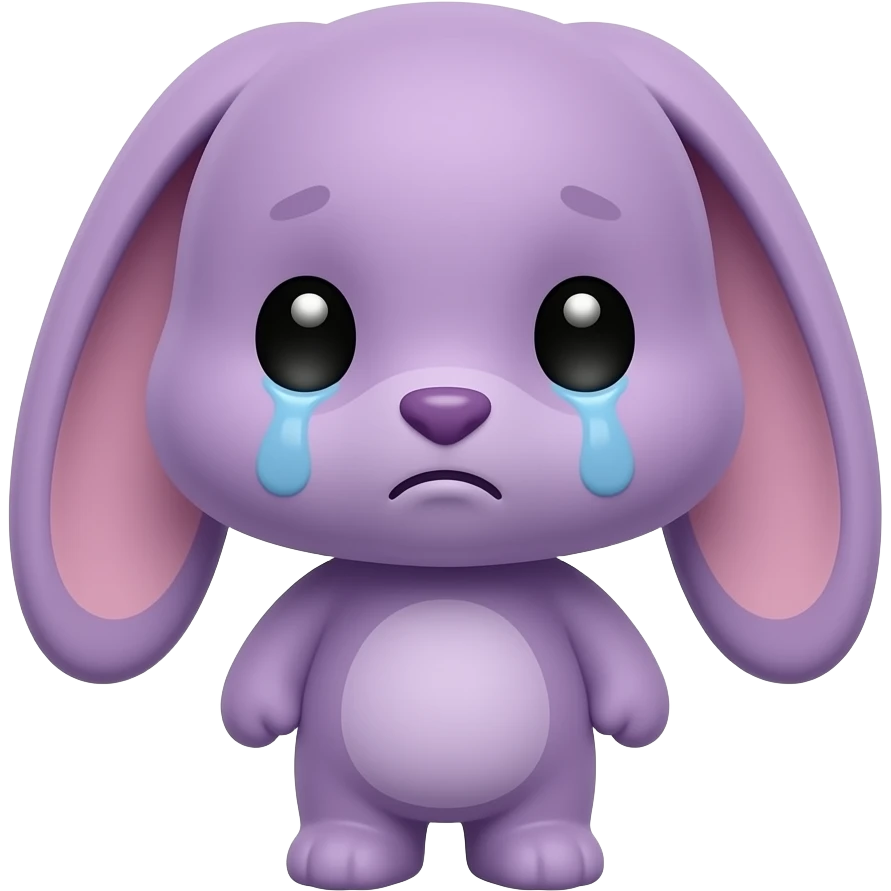 saddest purple bunny emoji