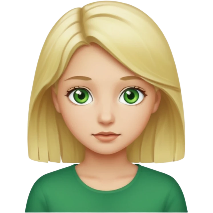 Girl blonde Green eyes emoji